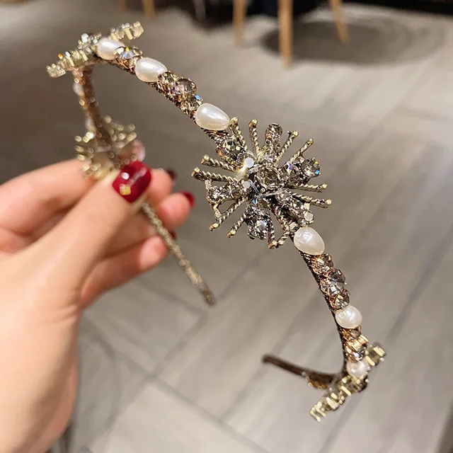 

Ins new trendy party hair baroque vintage rhinestone headband