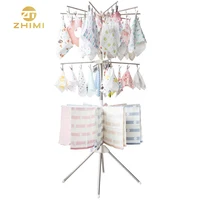 

Standing Type Foldable Stainless Steel Cloth Drying Rack Baby Cloth Rack