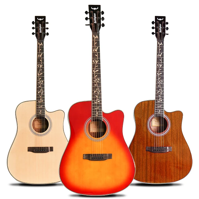 

Minsine D4116NG 41 inch Wholesale spruce cutaway acoustic guitar factory price&high quality OEM guitar electric