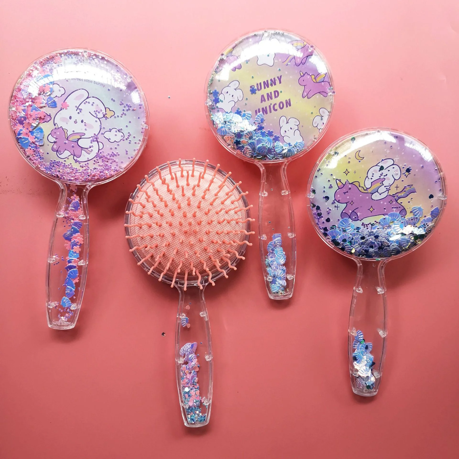 

Personalized All Purpose Round Cushion Comb Detangle Hair Brush Hair Massage Brush, As picture