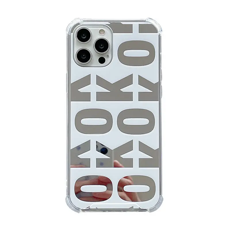 

Hot selling wholesale silicone phone case protection lens lettering letter phone case for apple