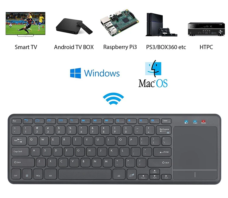 Touchpad Bluetooth Media Wireless Keyboard For Ipad Mobile Phone