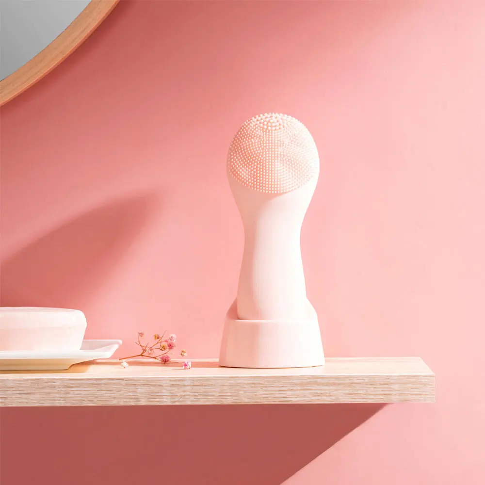 

Jordan&Judy Friendly Silicone Face Facial Cleansing Brush Instrument Make up Deep Cleaner, Pink/blue