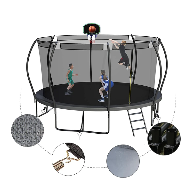High Children Bouncy Bed with Protective Net Jumping Bed Water Trampoline Quality Trampoline Outdoor Household Adult