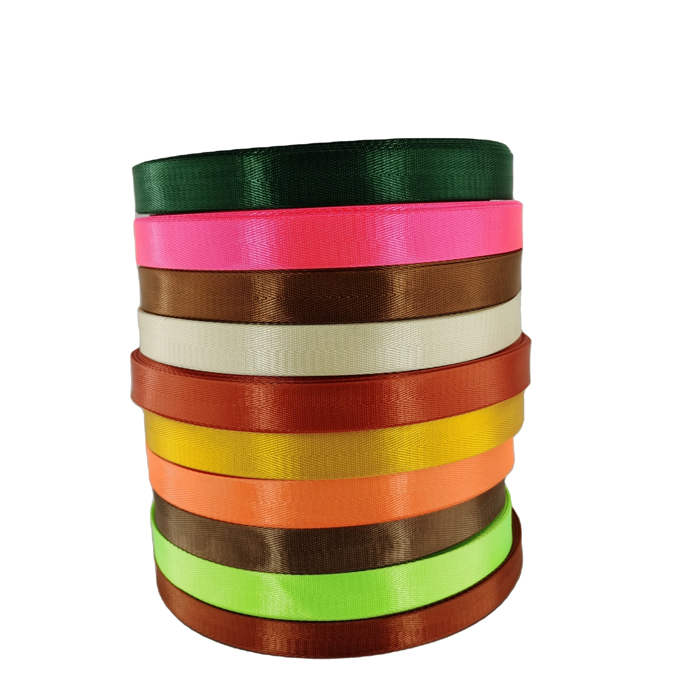

2cm black Fake Nylon band Herringbone Polyester Webbing for clothes