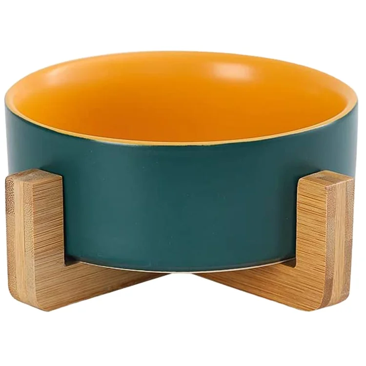 

New Style Cheap Price Top Quality Dog Feeding Bowls Slow Eating Feed Feeders Maze Bowl With Wooden Stand, Customized color
