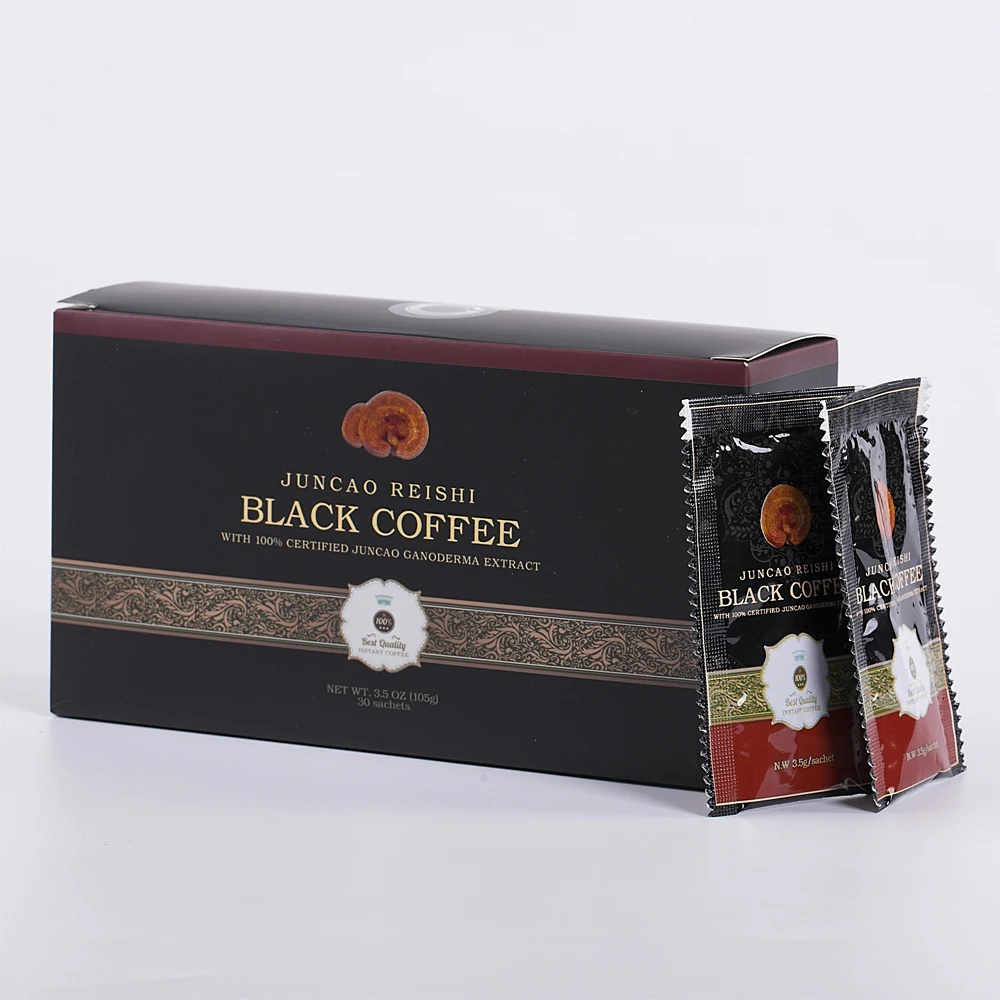 

Organic Ganorderma Lucidum Reishi Extract Instant Mushroom Coffee Set Store Coffee, Dark brown