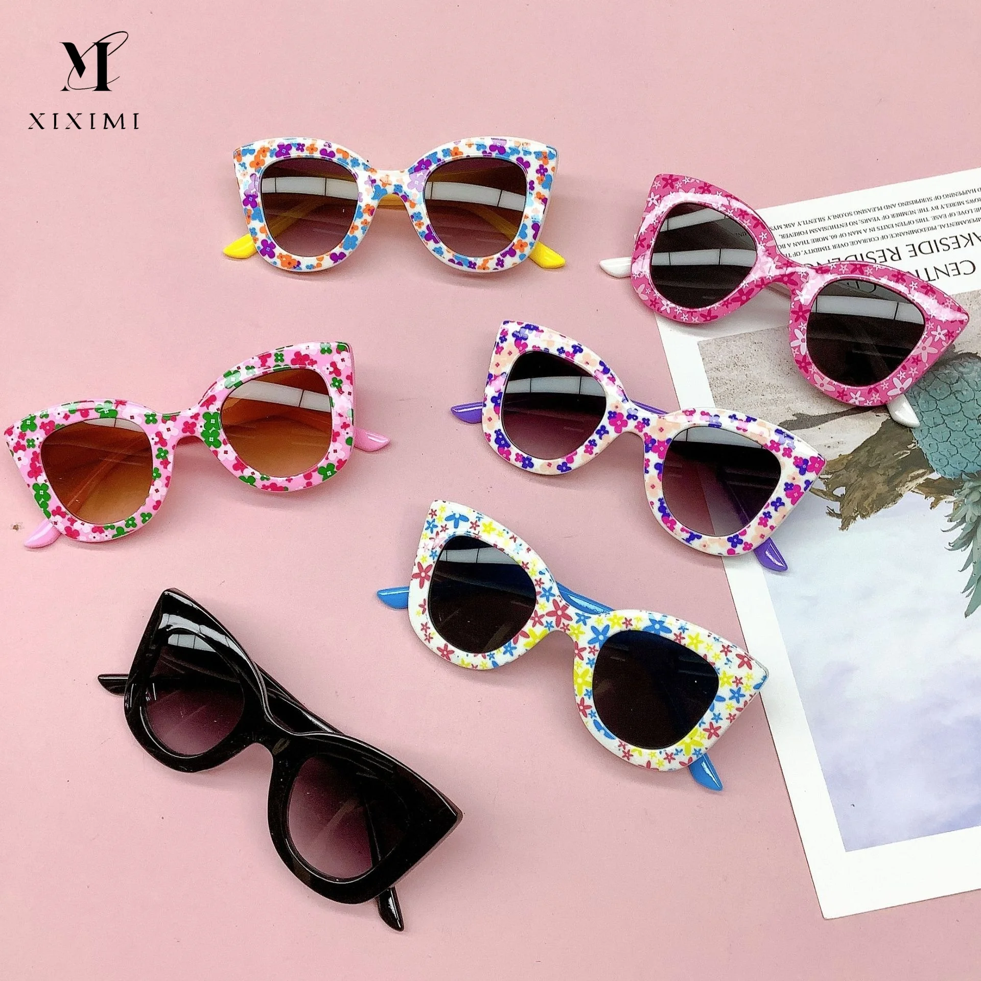 Wholesale 2024 Girl Cute Sunglasses Flower Glasses Outdoor Uv400 Protection Design Competitive Price Girls Flower Sunglasses