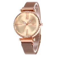 

WJ-8559 5pcs MOQ High Quality Diamond Wrist Watch Quartz Beautiful Female Magnetic Buckle Luxury Ladies Watch For Women
