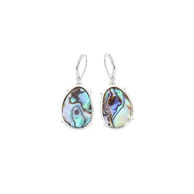 

Amazon Best Selling Ethnic Style Natural Shell Drop Earrings Elegant Silver Color Drop Earrings For Party
