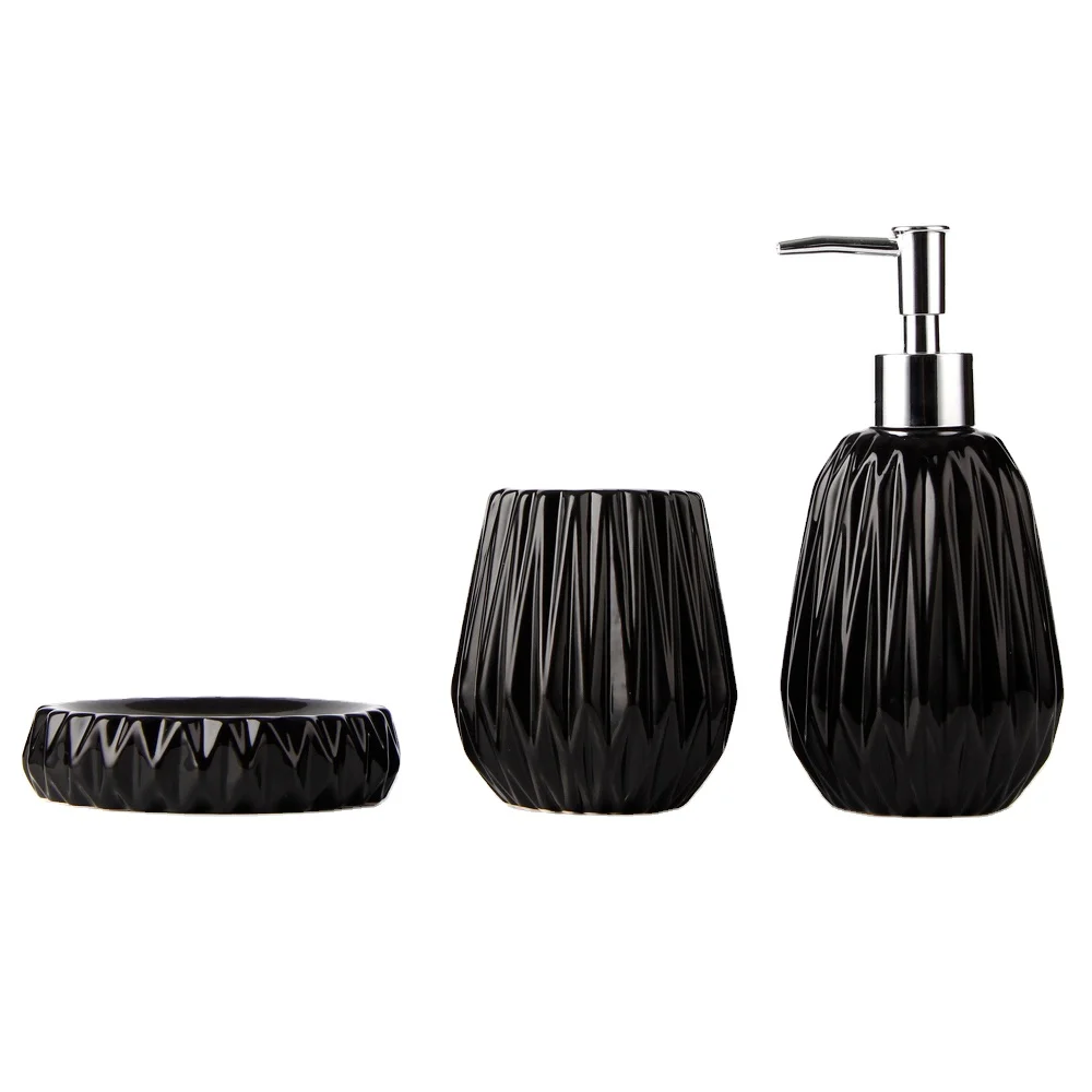 

Bathroom accessory set soap dish toothbrush holder dispenser bathroom sets