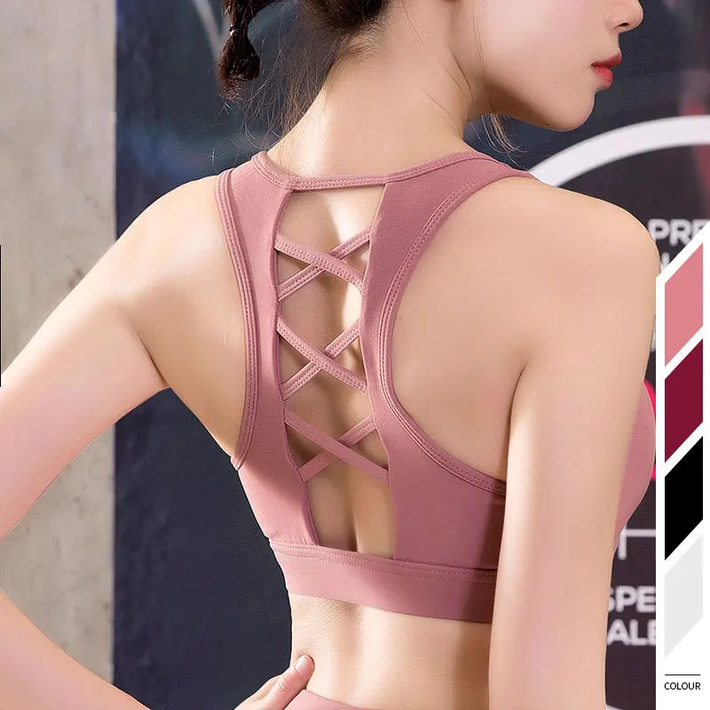 OEM Wholesale High Quality Sportswear Dry Fit Women Sports Sexy Running Yoga Bra