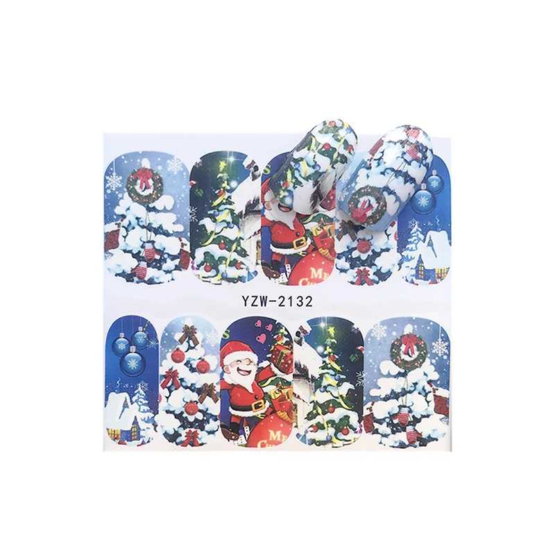 

Factory direct sales 1pc christmas series water slider nail decals nail art sticker