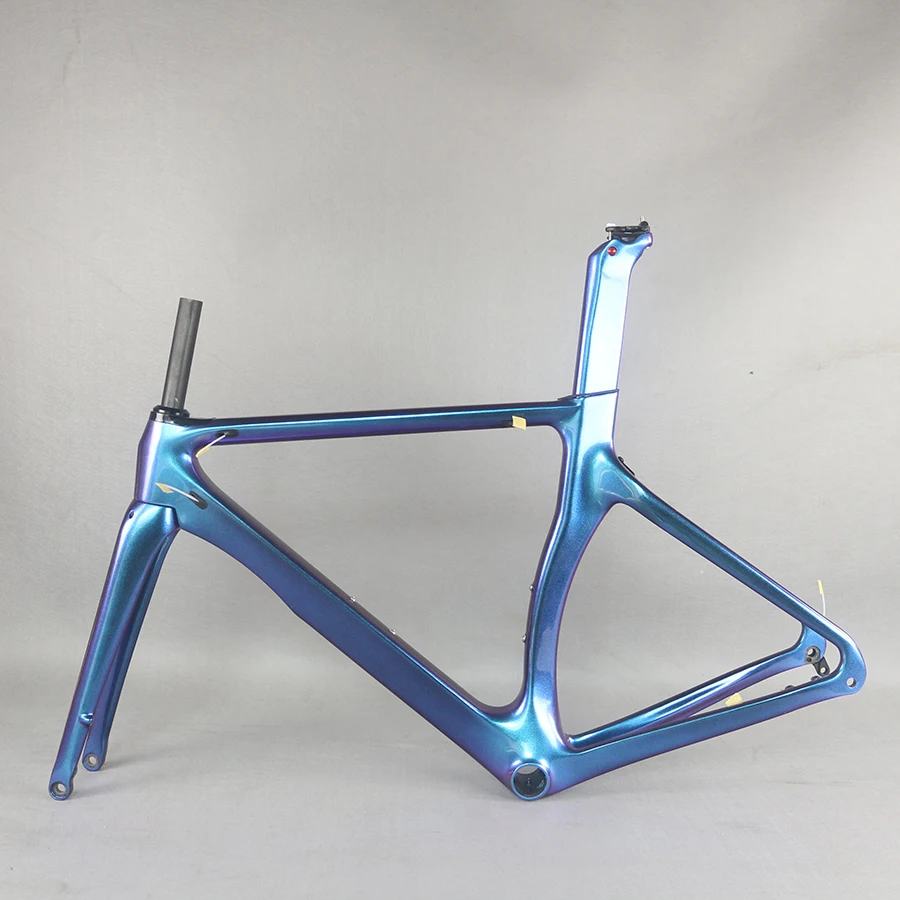 

2020 New Aero design Disc carbon road bike frame carbon fibre racing disc bicycle frame 700c bicycle TT-X3 chameleon