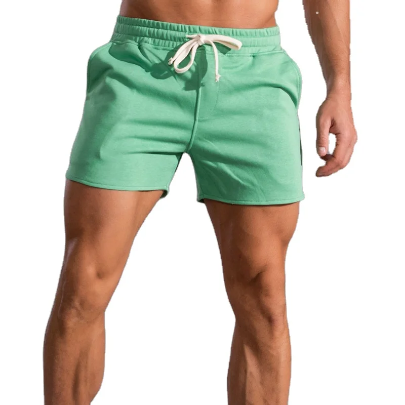 

2022 Custom Logo Cotton Elastic Waist Mens OEM Shorts Plain Sweat Fleece Shorts For Men's Shorts