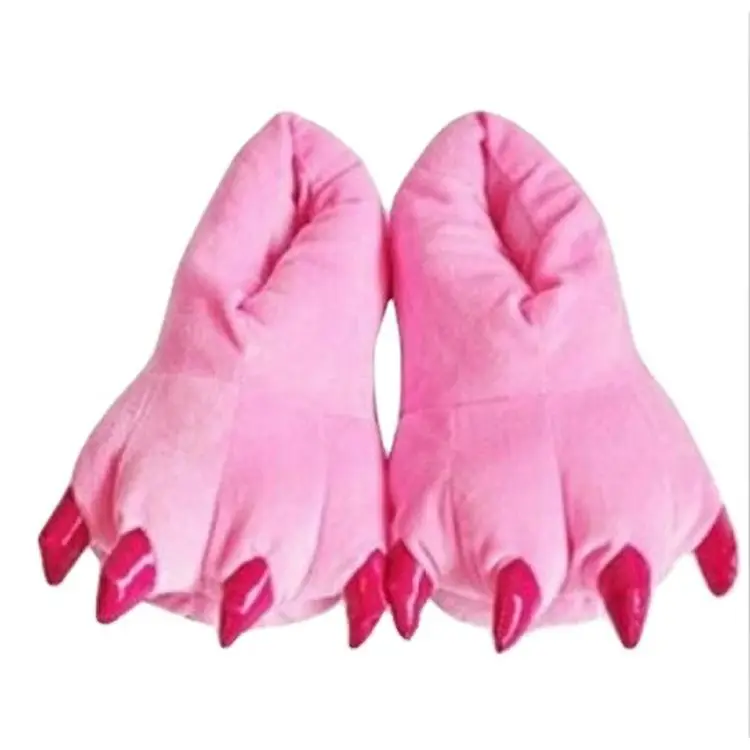 

7 Colors For Adult Indoor Slipper paw Design Anime Plush Slippers Fluffy For Women
