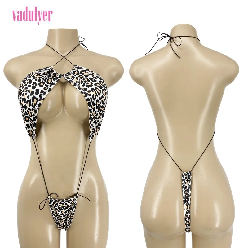 

Vadulyer Wholesale Best Sell Sexy String Leopard Print Rave Party Wear, Picture
