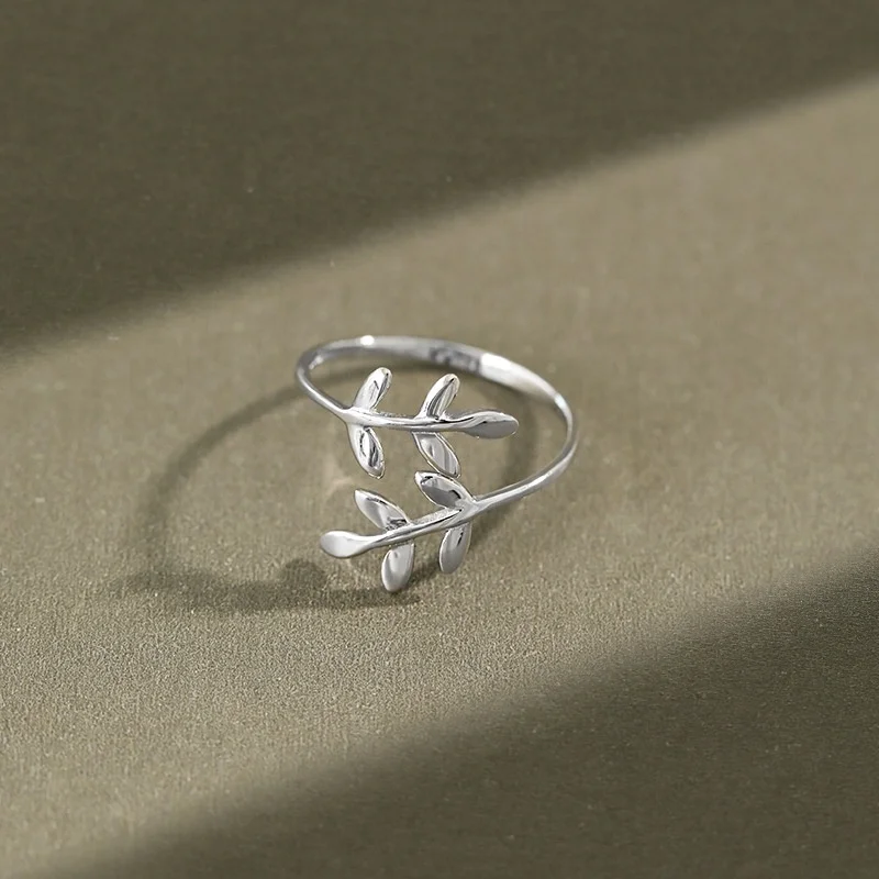 

NewSR411 sterling silver wire for jewelry making leaf shape s925 pure silver rings