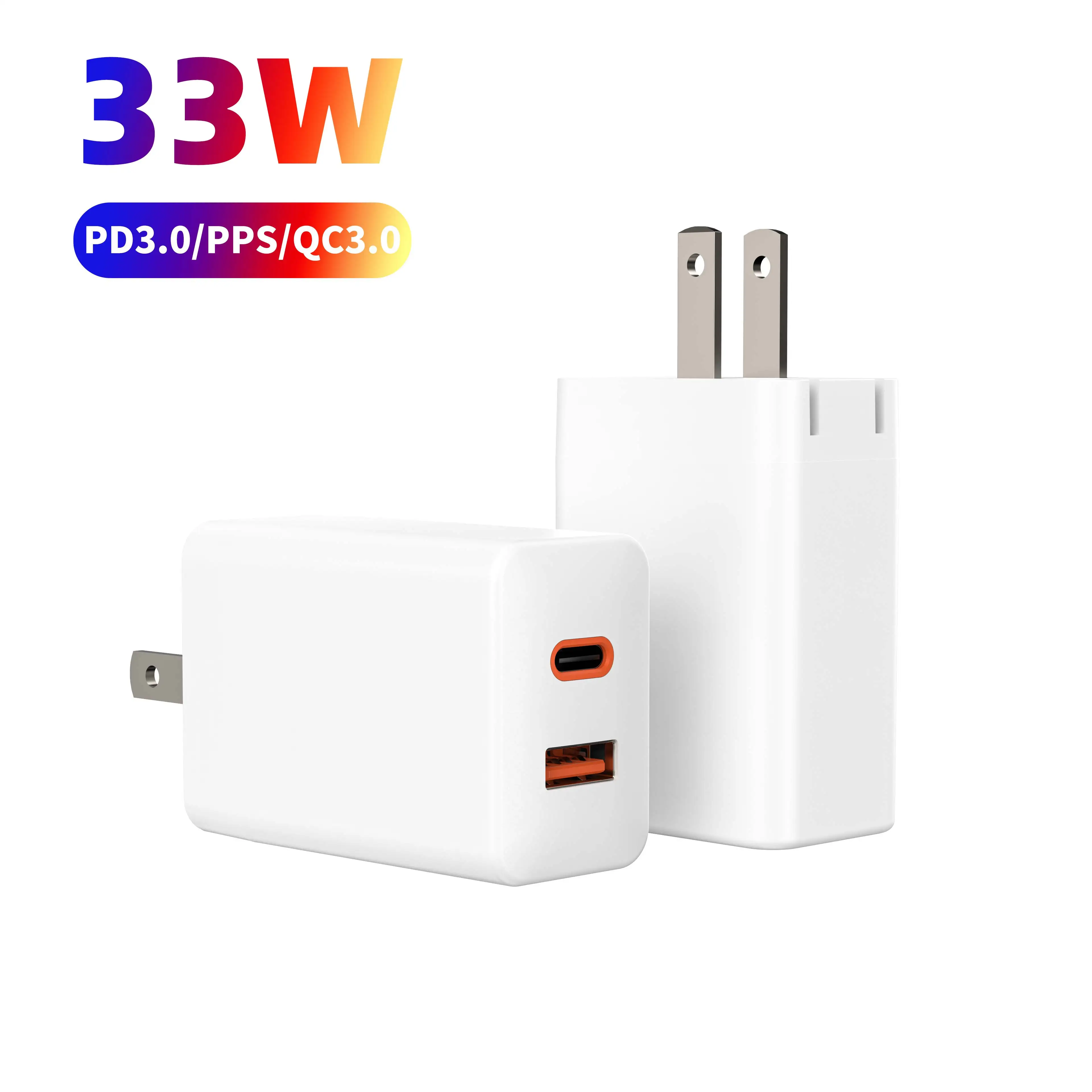 

KYT 30W PD GaN Fast Charging USB Type C Portable Portatil Cargador Chargeur Mobile Phone Wall Charger For iPhone Samsung
