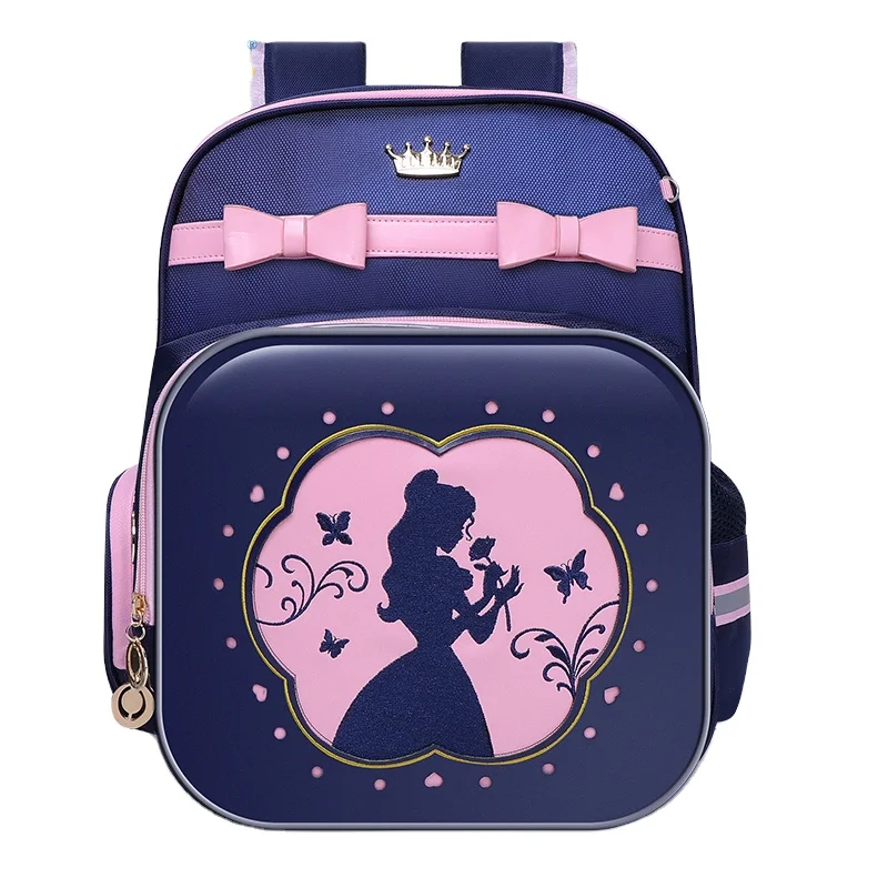 

Direct Manufacturer Style Elegance Nylon PU Waterproof Popular Student Schoolbag, Deepblue&pink