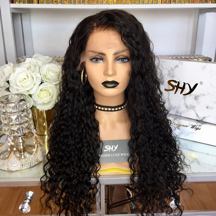 

Shy Hair Wholesale Deep Curly Human Lace Wig Human Hair Wigs For Black Women Free shipping