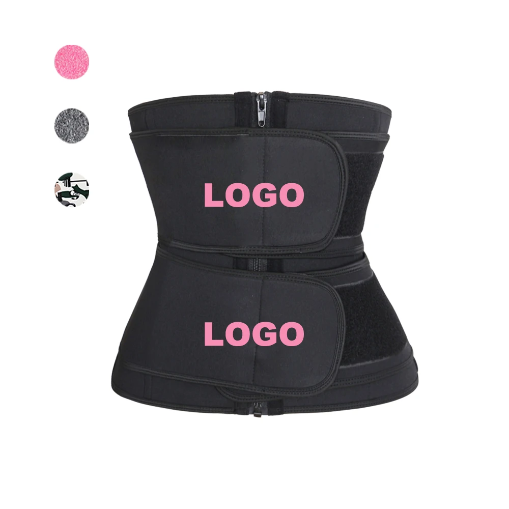 

Adjustable Corset Waist Trimmer Sweat Slimming Women Tummy Control Plus Size Double Belt Waist Shapers Waist Trainer, Pictures shown