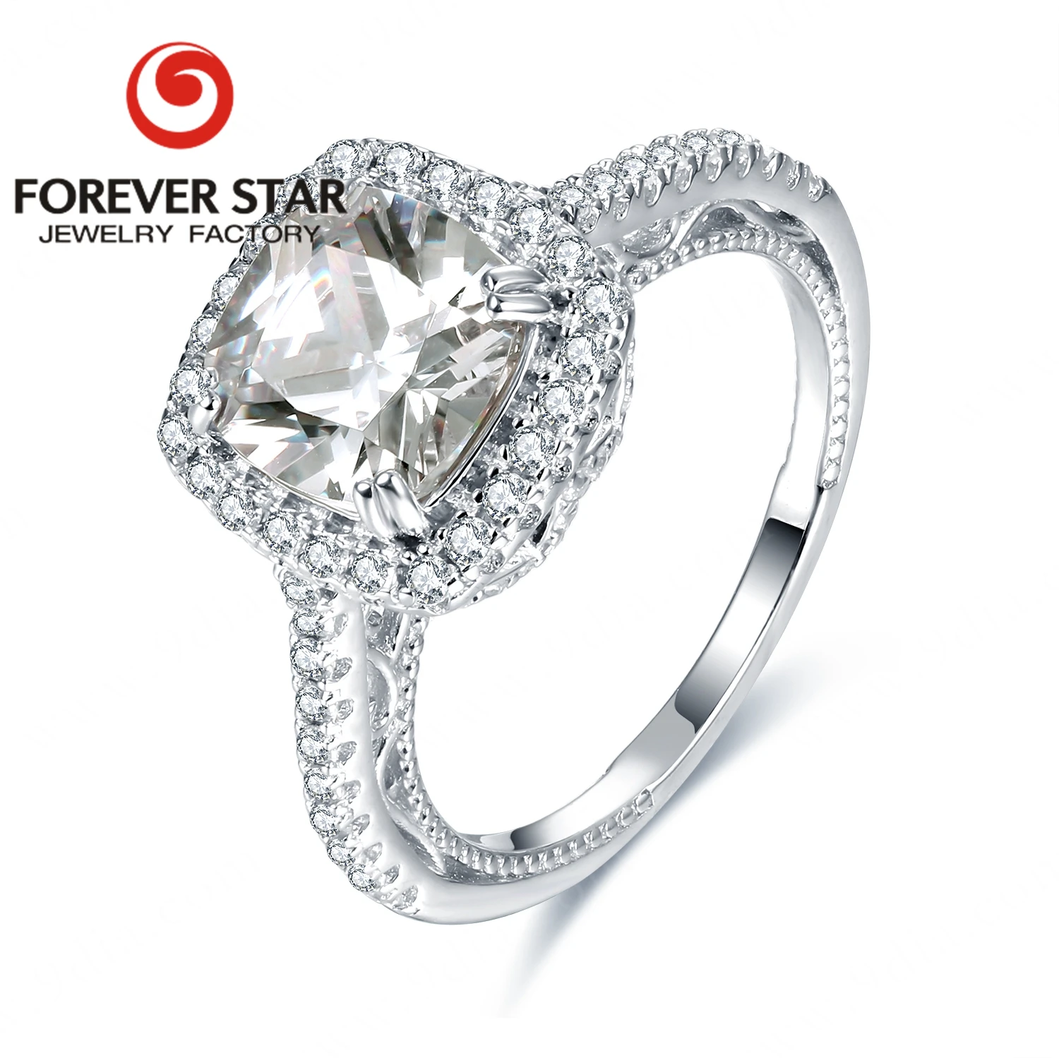 

Forever Star 14K White Gold Moissanite Diamond Engagement Rings