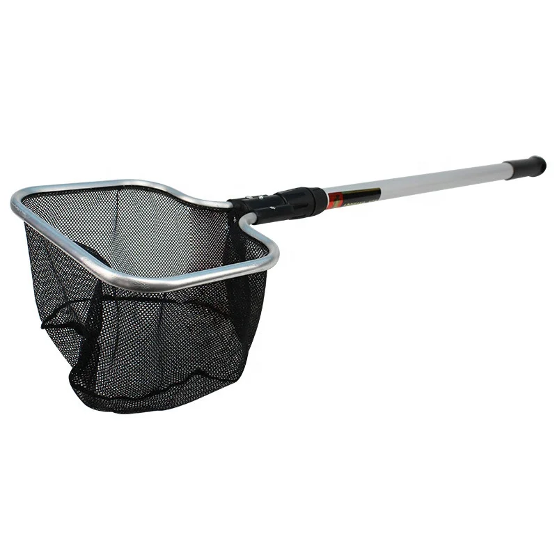 

Aluminum alloy telescopic fishing net for outdoor fishing, White