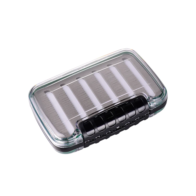 
Wholesale double-sided clear lids different foams 100% waterproof medium size fly fishing box 09A-H030A B01 