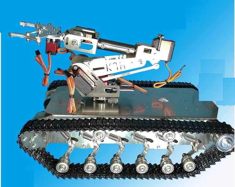 T600 Stainless Tank Truck Intelligent Robot Metal Pedrail with Shock Absorber xr 