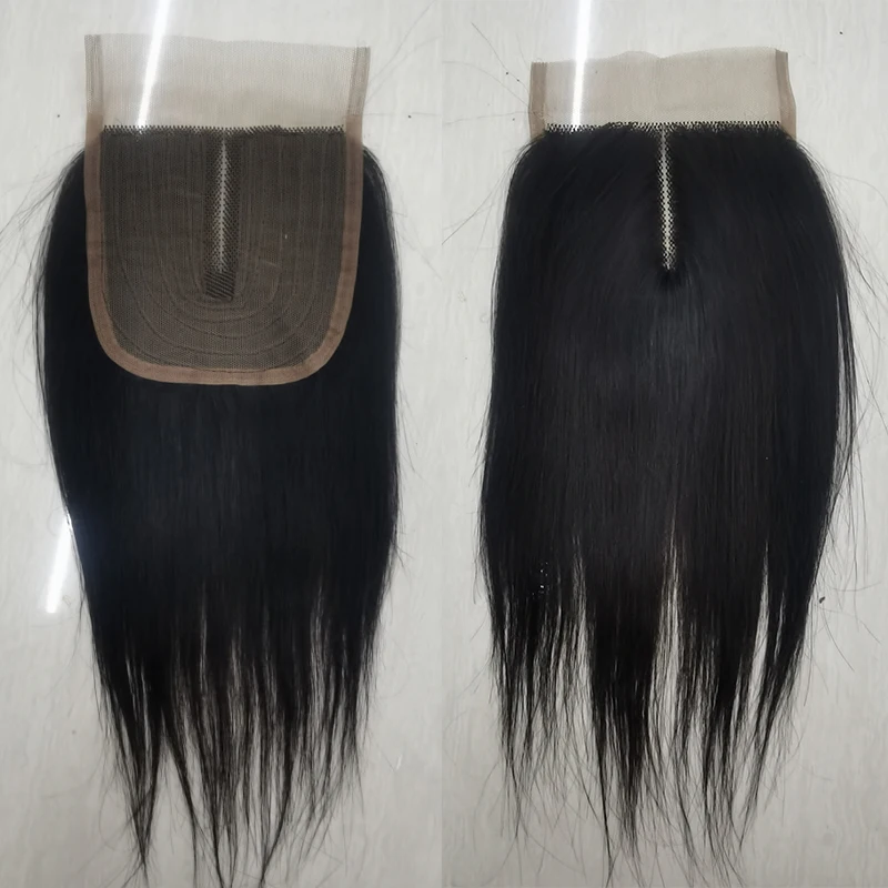 

Letsfly Cheap price brazilian hair closure Machine Closure 4x4 T part lace top closure Brazilian Straight Human Hair extension