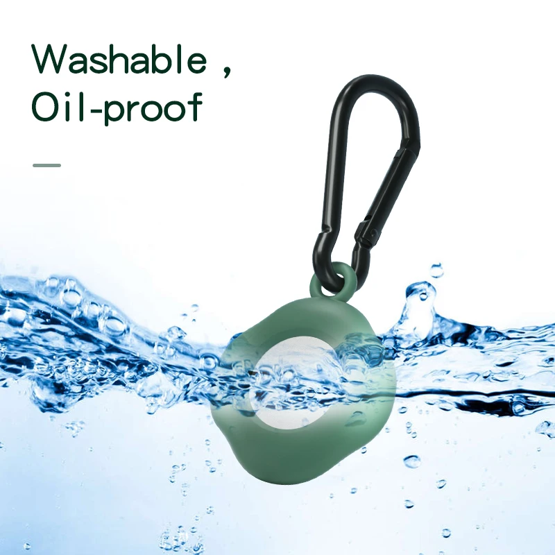 

Factory price silicone pet protect film dog collar holder cover keychain tracking anti-lost case for apple airtags, 8 colors