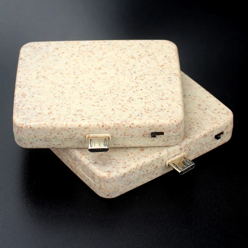 

eco wheat straw one time use mobile charger 1000mah single use power bank disposable phone charger