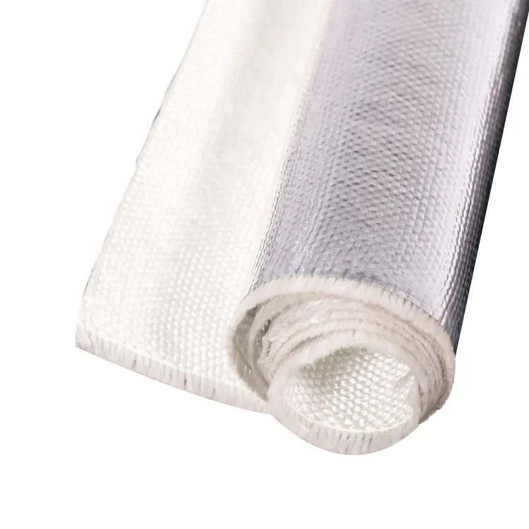 

insulation Laminated Roll Fireproof Fiberglass Fabric aluminum foil coated fiber glass fabric
