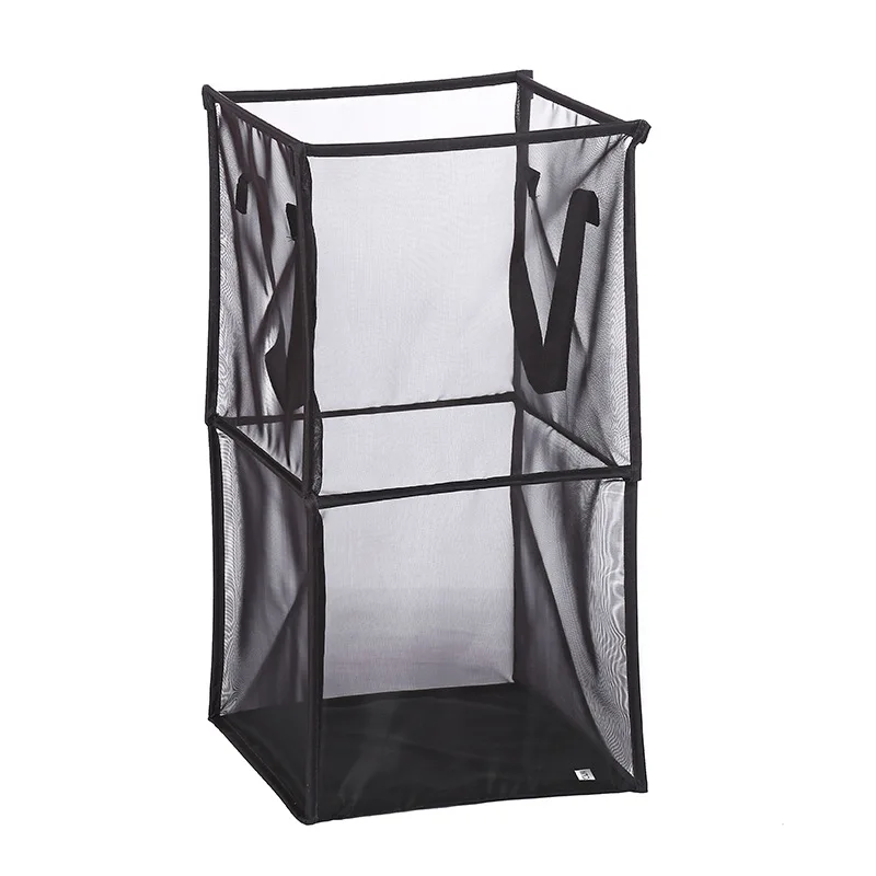 

Folding Mesh Storage Hamper Dirty Clothes Mesh Pop Up Laundry Basket Collapsible Laundry Bag