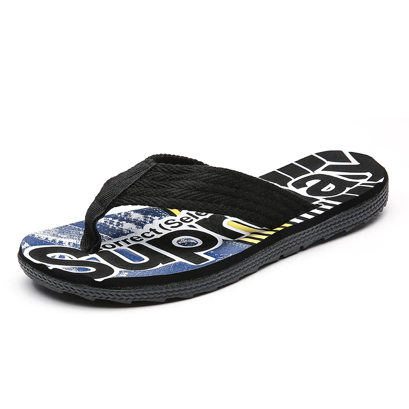 

New style weave leisure outdoor 2021 summer flip-flops outside beach shoes slippers of men, Optional