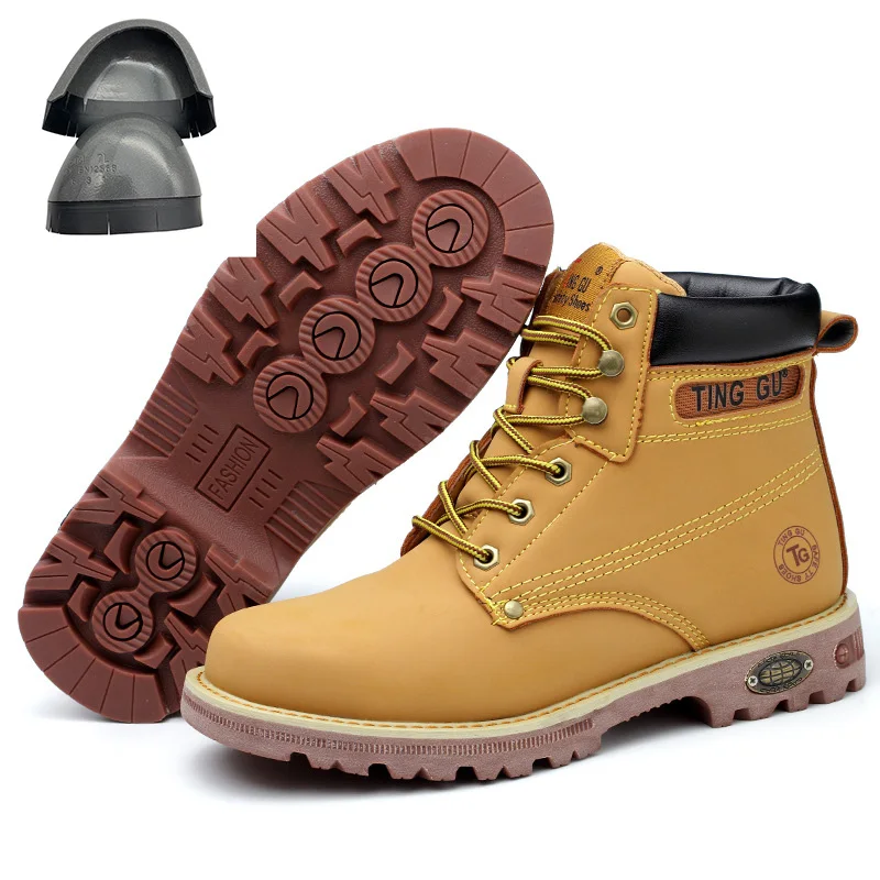 

2021 highcut new safey work boots composite steel toe caps shoe for men, Custom