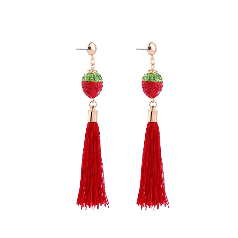 

ed00700b New Arrival For Women Handmade Charming Date Gift Earring Classical Red Enamel Earring, Gold