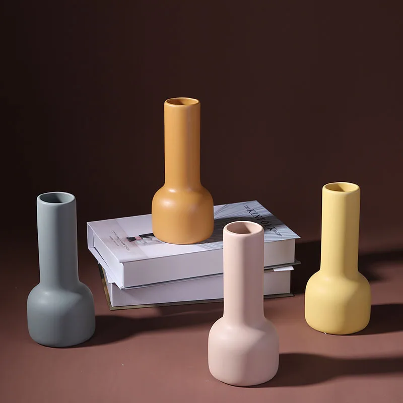 

Colorfull Porcelain Modern Minimalist Color Colourful Nordic Minimal Small Set Ceramic Flower Vase For Flowers