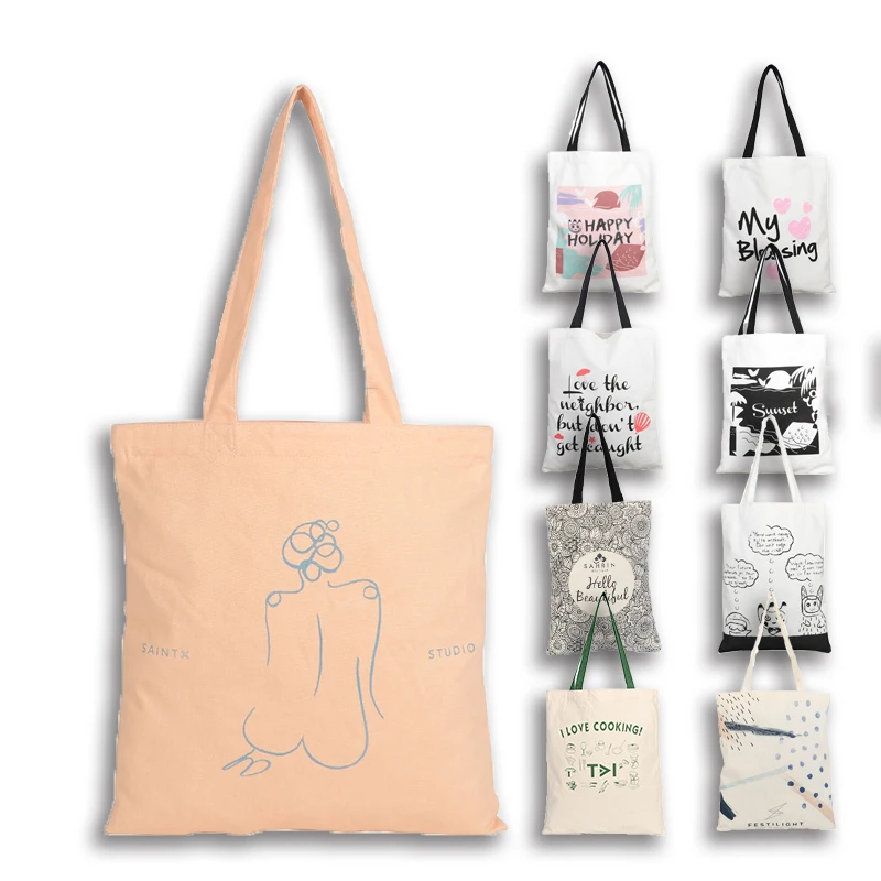 

Designer Handbag Cotton Tote Bag Wholesale Cotton Bag, Pink