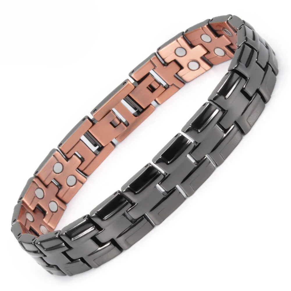 

Inox Neodymium Mens Stylish Power Energy Magic Black Health Sabona Japanese Blood Pressure Korea Magnetic Therapy Bracelet