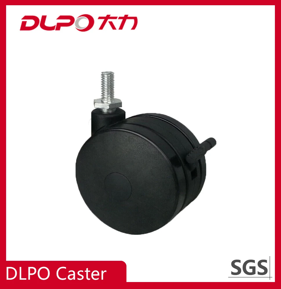 Dlpo 75mm Furniture PA Castor Wheel for Drawer Storage Metal Mobile Pedestal