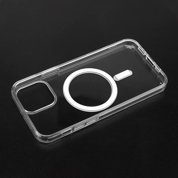 

2021 new arrivals bags minimalist hard crystal clear acrylic tpu slim Case for iphone 12 pro Magsafe Case