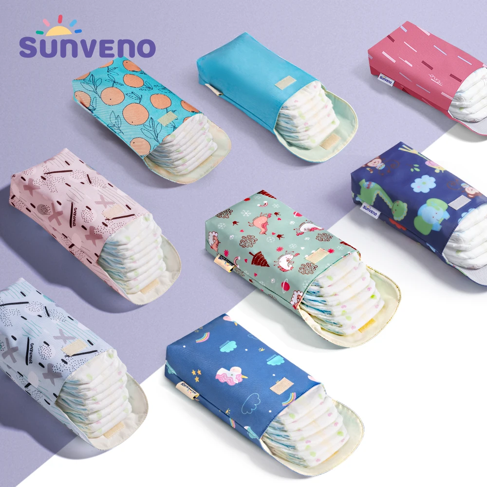 

Sunveno Multifunctional Baby Diaper Organizer Reusable Waterproof Fashion Prints Wet/Dry Bag Mummy Storage Bag Travel Nappy Bag, Customized colors