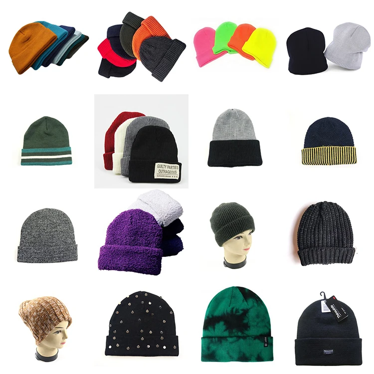 Womens Satin Lined Beanie For Men Wool Knit Cuffed 6-7 5/8 1pcs