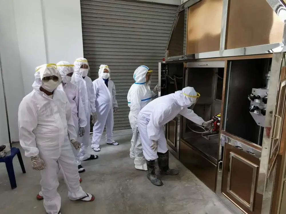 
2020 Human Crematory 100% Ash Back for Cremating of Virus Death Fired by Diesel Natural Gas 1000 Celsius 380V 50/60HZ 