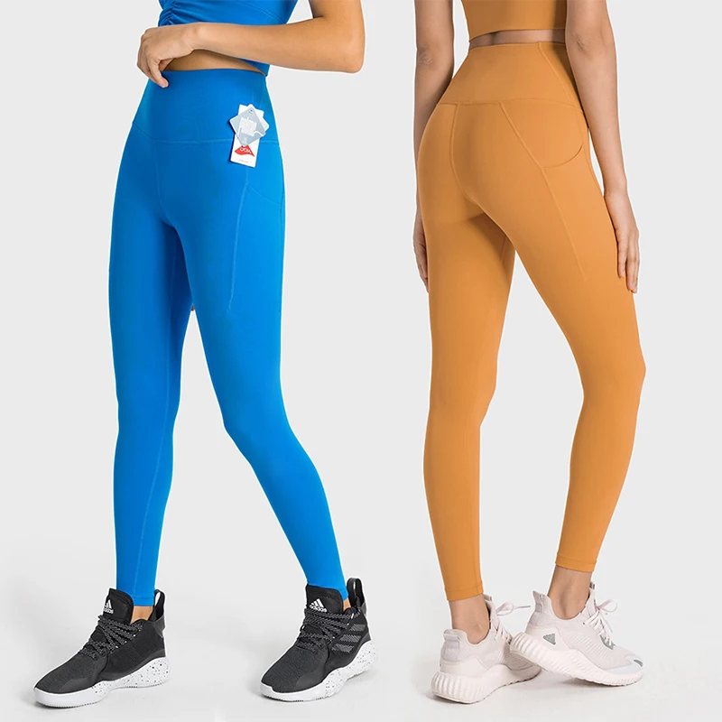 

High Quality Fabric Lycra Spandex High Waist Yoga Leggings Workout Running Fitness Wear Peach Hip Gym Tight Pants For Women