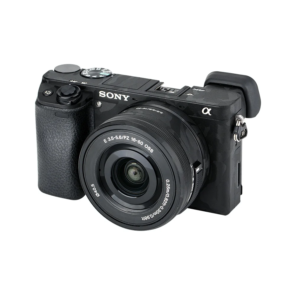 

Shadow Black Anti-Scratch 3M Material Enhances The Grip Protective Skin Film For Sony A6500+16-50mm lens