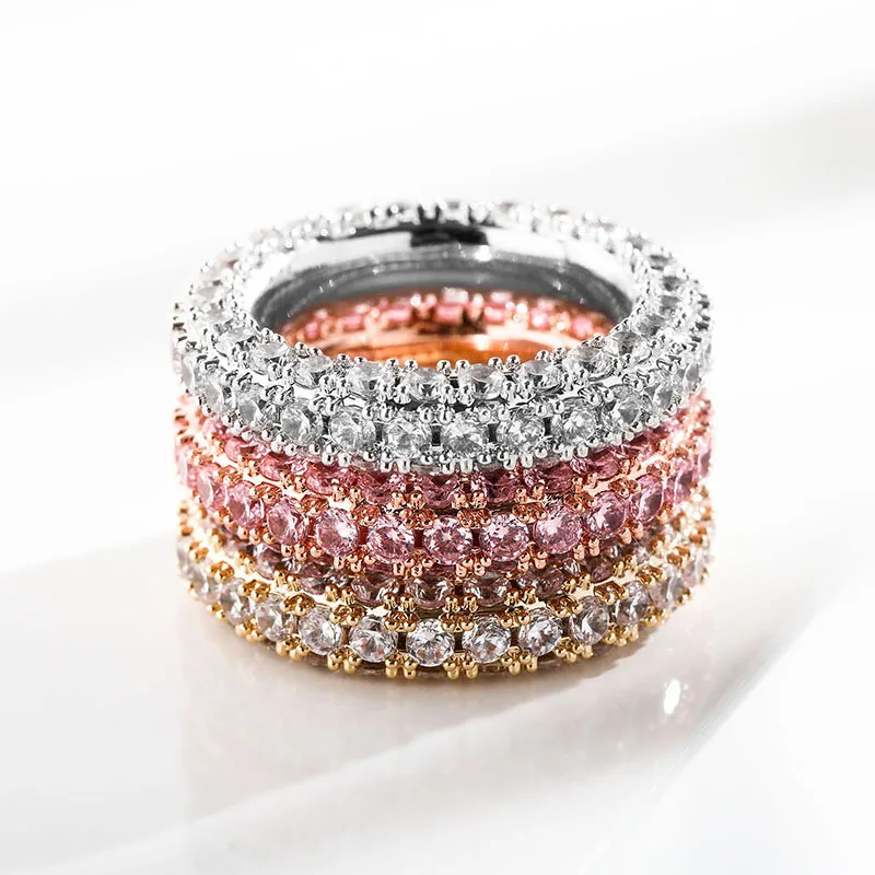 

Valentine's Day Special Gift Stackable Rings 14k Gold Plated Tennis Ring Jewelry
