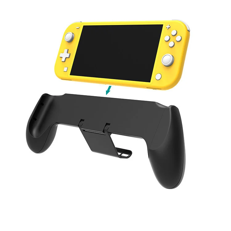 

TNS-19122 Protective Grip Case Adjustable Stand with 4 Game Slots Handle Grip Shell For Nintendo Switch Lite Console, Black